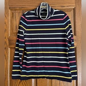 Talbots Striped Turtleneck Talbots Tee -Size small